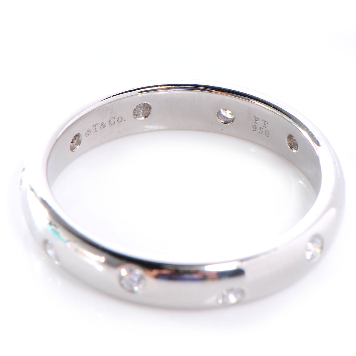 Platinum and Diamond 4mm Etoile Band Ring 60 9