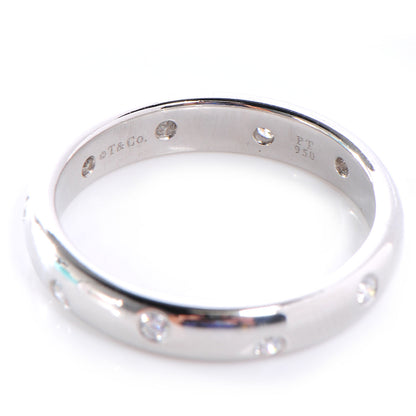 Tiffany Platinum and Diamond 4mm Etoile Band Ring 60 9 3 of 5