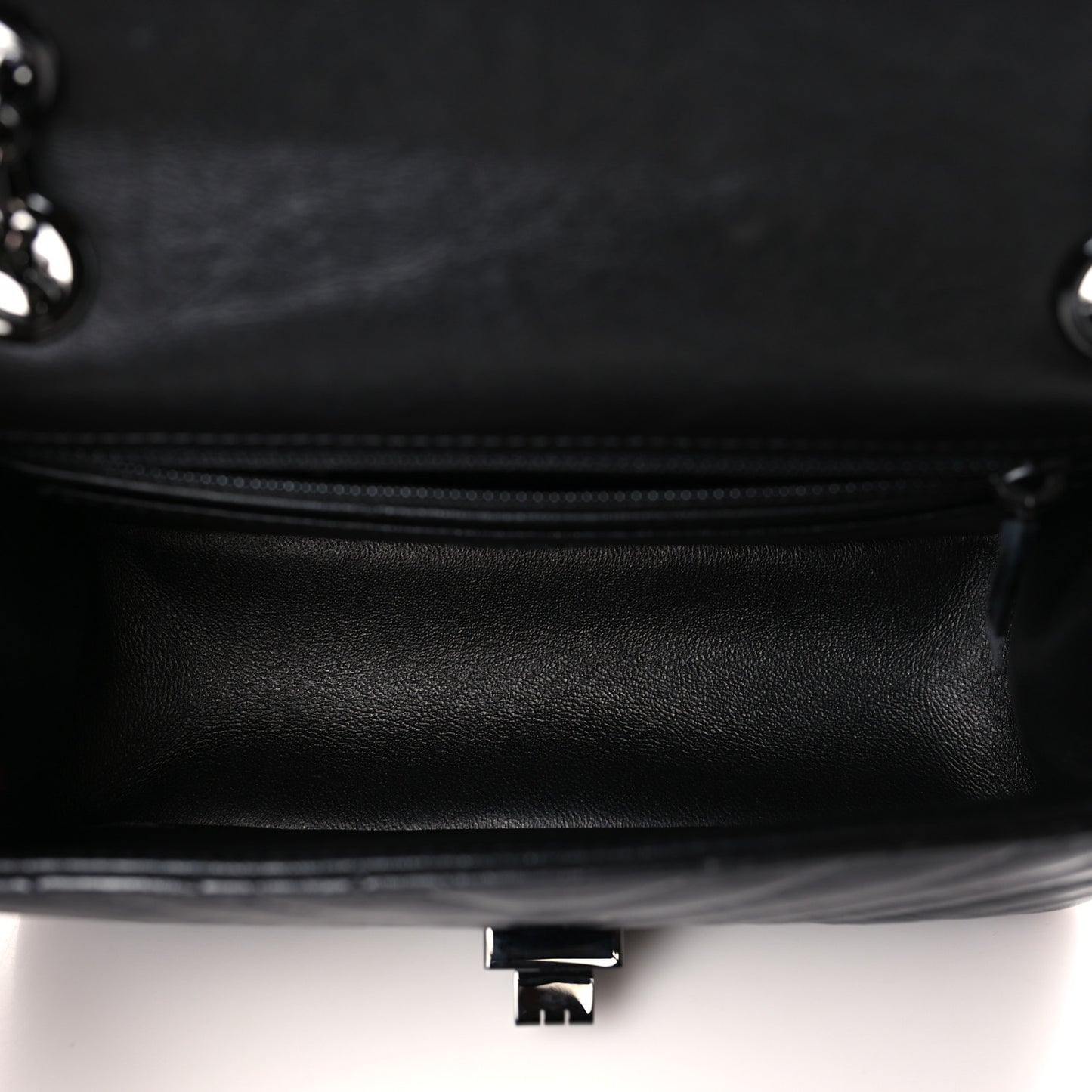 Aged Calfskin Chevron Quilted 2.55 Reissue Mini Flap So Black