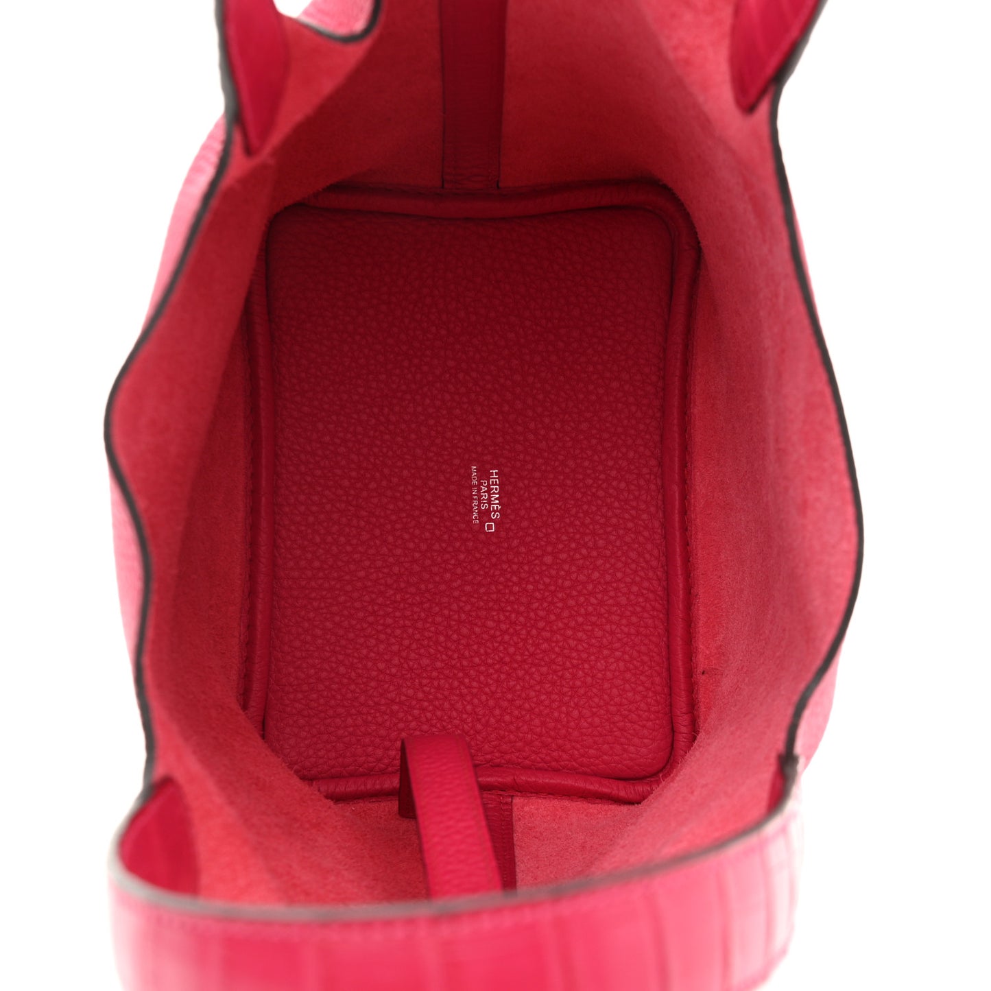 Taurillon Clemence Matte Alligator Picotin Lock Touch 18 PM Rose Mexico