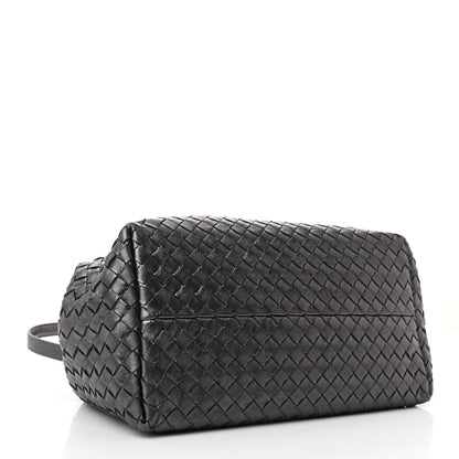 Bottega Veneta Metallic Nappa Intrecciato Small Cesta Tote Steel 4 of 12