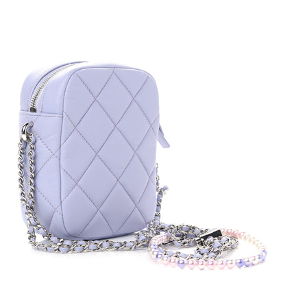 Chanel Lambskin Quilted Vertical My Perfect Camera Case Light Purple 3 of 9
