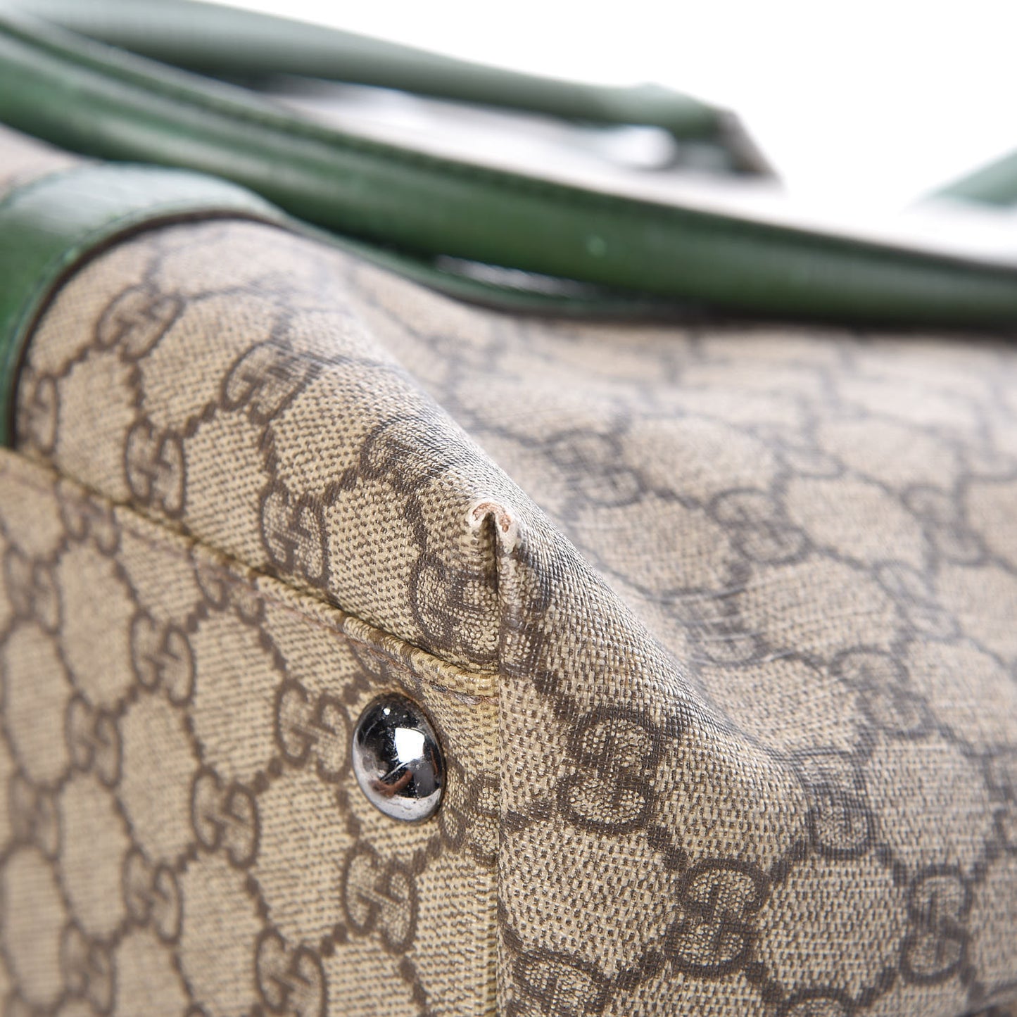 GG Plus Monogram Medium Joy Tote Green