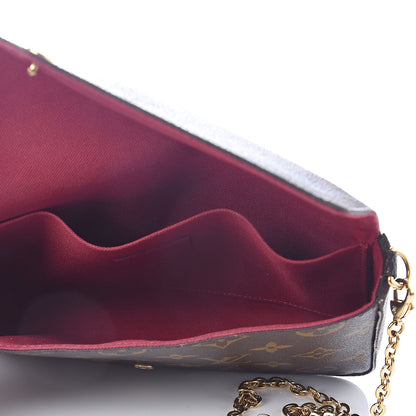 Louis Vuitton Monogram Pochette Felicie Chain Wallet Fuchsia 5 of 9