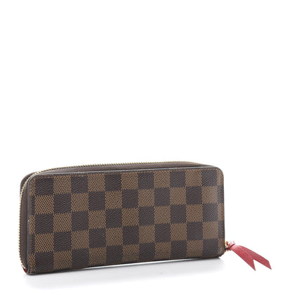 Louis Vuitton Damier Ebene Clemence Wallet Cherry 3 of 9