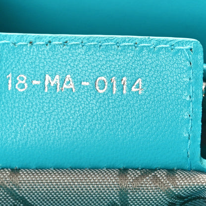 Christian Dior Lambskin Cannage Medium Lady Dior Turquoise 7 of 10