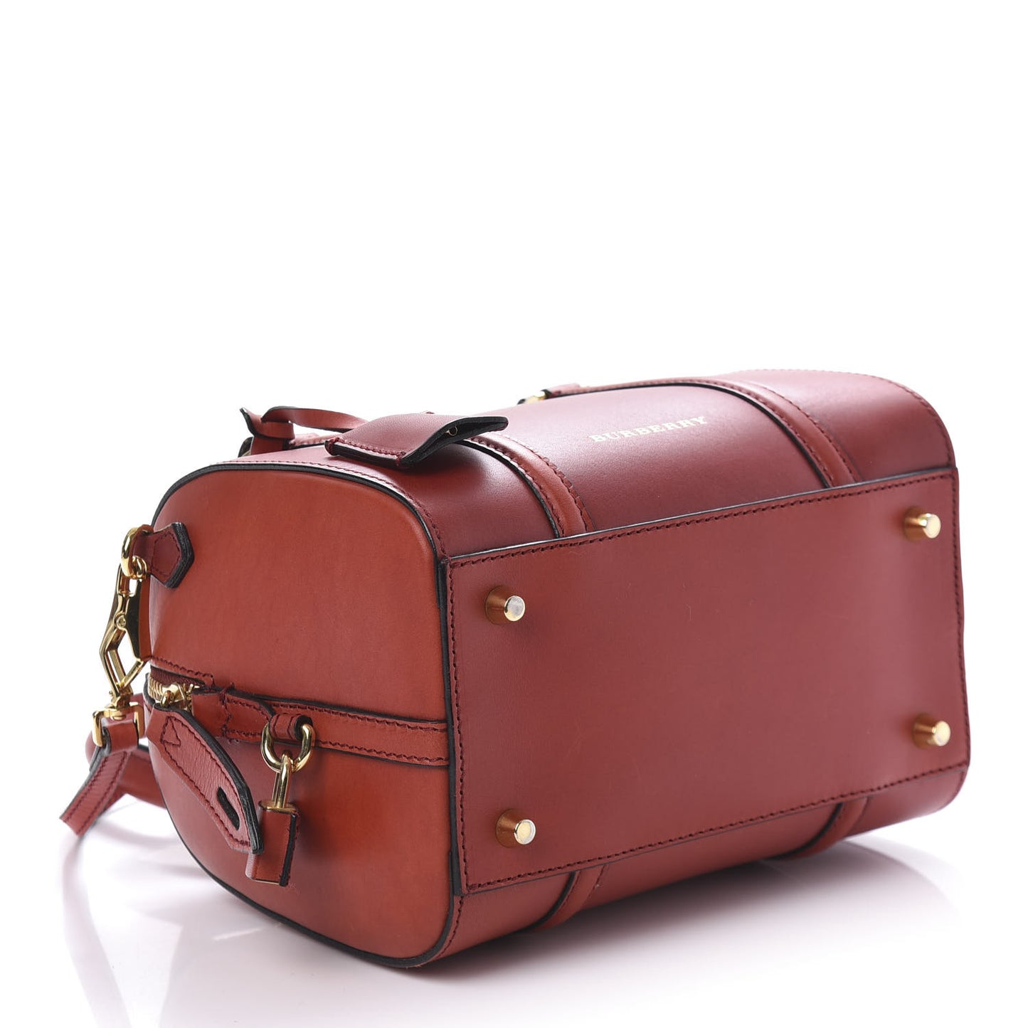 Soft Calfskin Small Alchester Bowling Bag Military Red