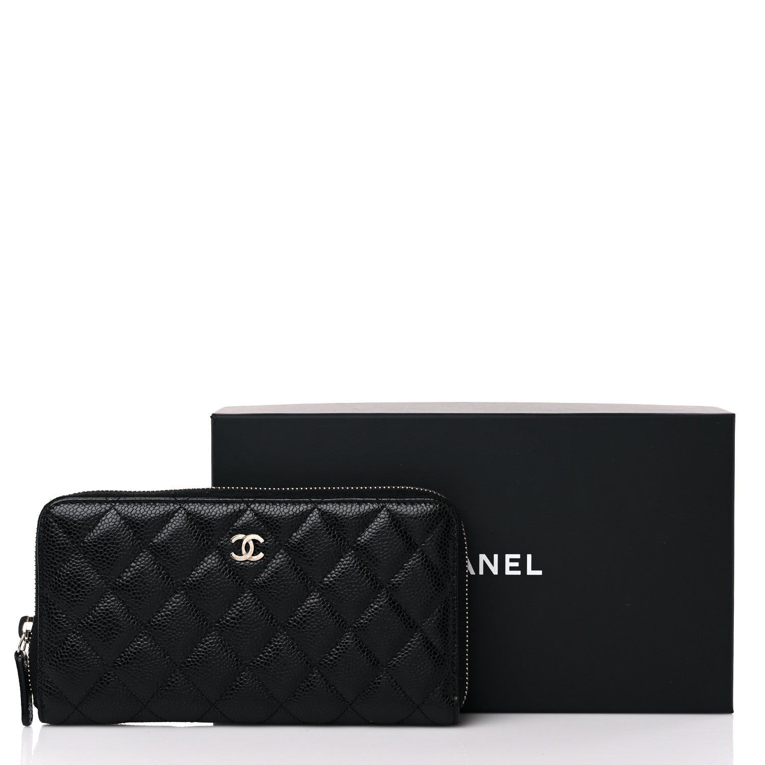 Chanel Caviar Quilted Large Gusset Zip Around Wallet Black 12 of 12