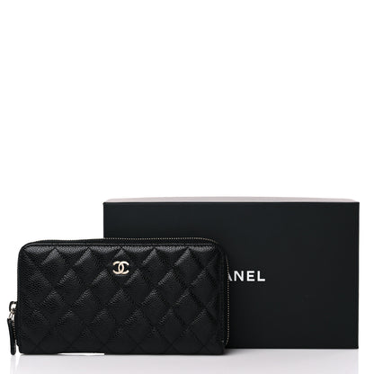 Chanel Caviar Quilted Large Gusset Zip Around Wallet Black 12 of 12
