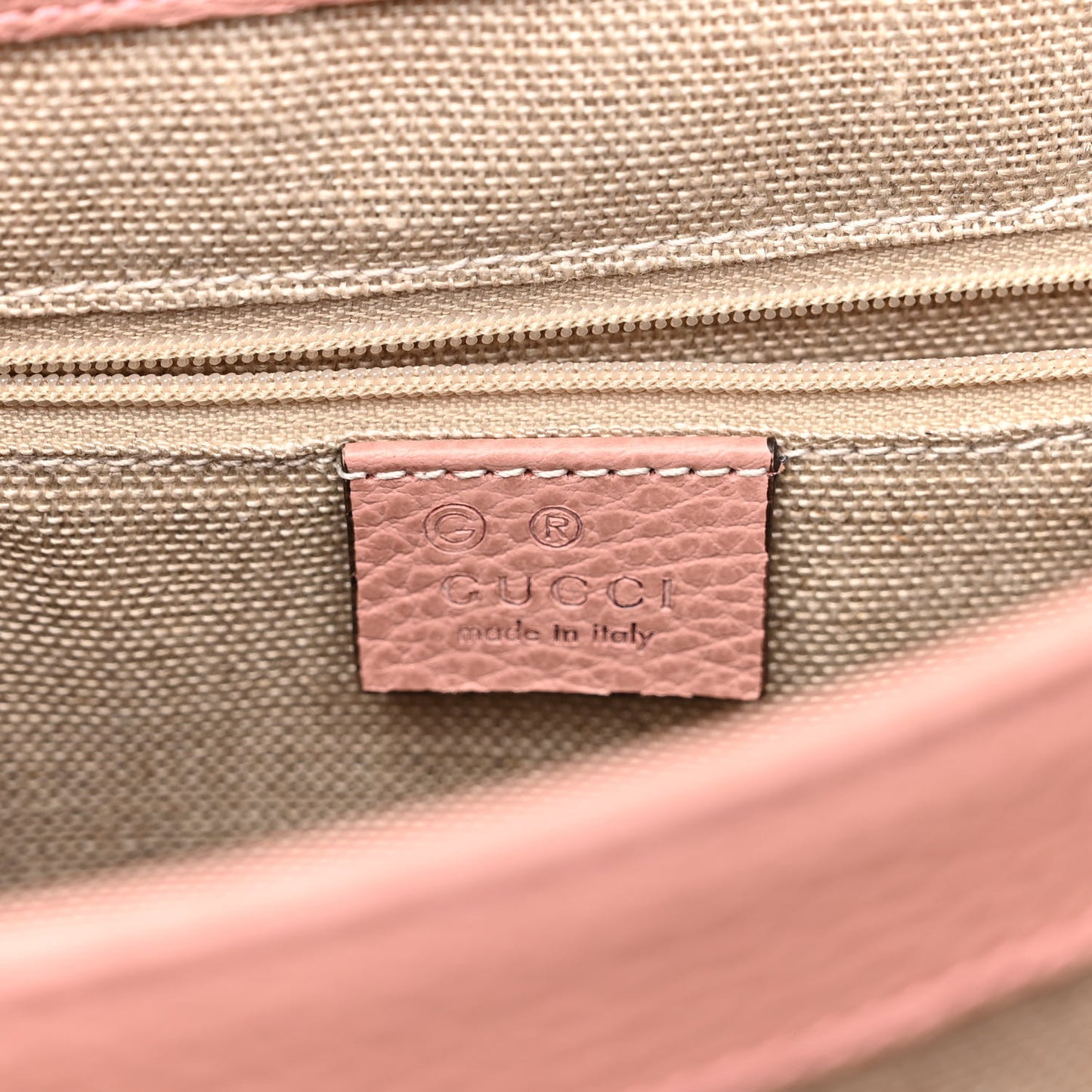 Dollar Calfskin Medium Interlocking G Top Handle Shoulder Bag Soft Pink