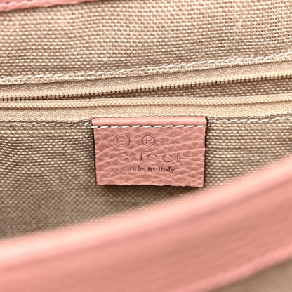 Gucci Dollar Calfskin Medium Interlocking G Top Handle Shoulder Bag Soft Pink 6 of 10