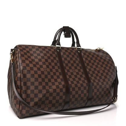 Louis Vuitton Damier Ebene Keepall Bandouliere 55 2 of 9