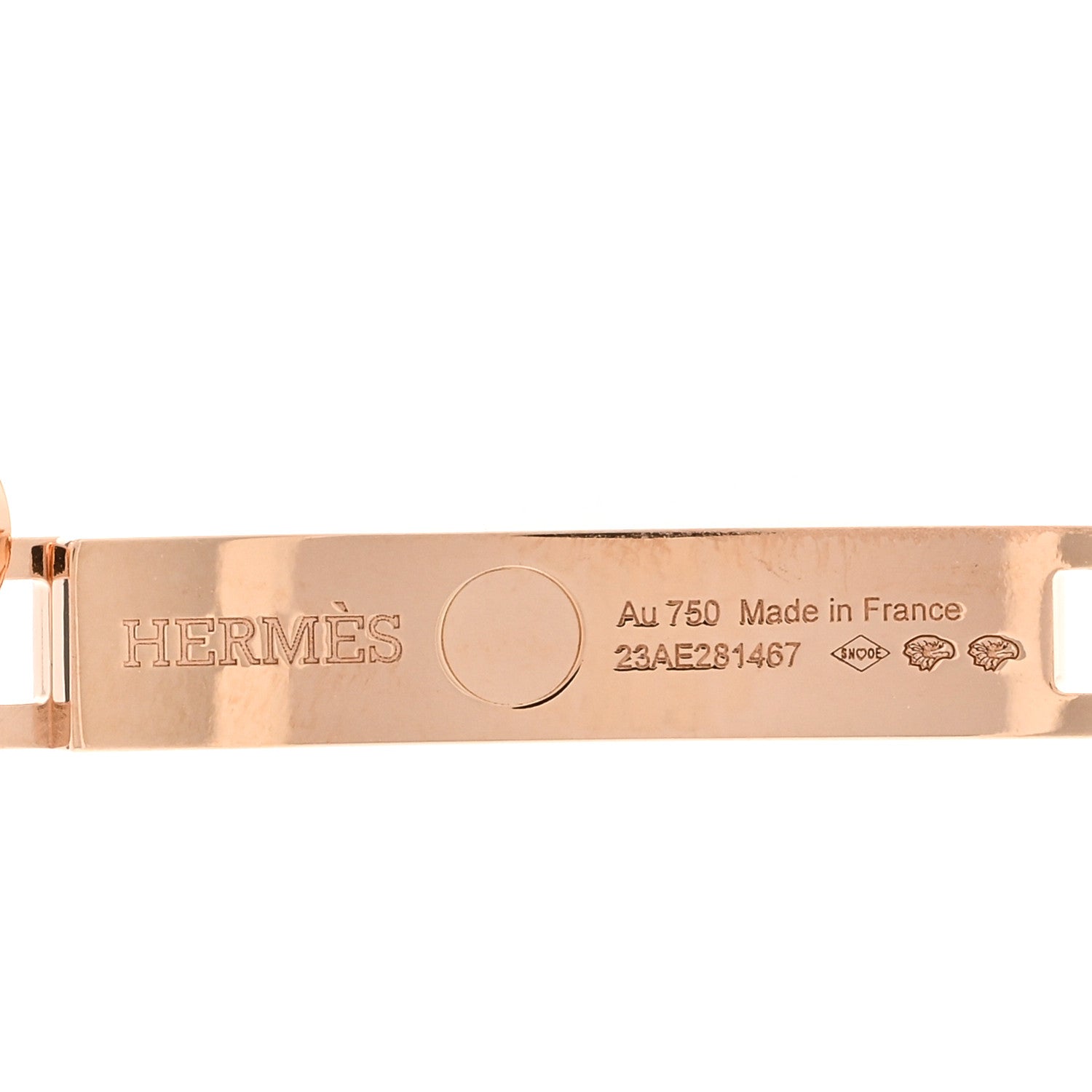 Hermes 18K Rose Gold Diamond Pave Kelly Chaine Choker Necklace 4 of 5