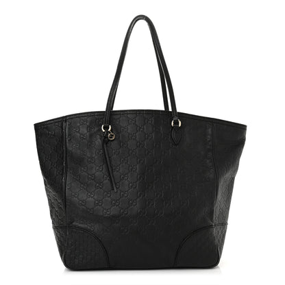 Gucci Guccissima Medium Bree Zippered Tote Black 1 of 10
