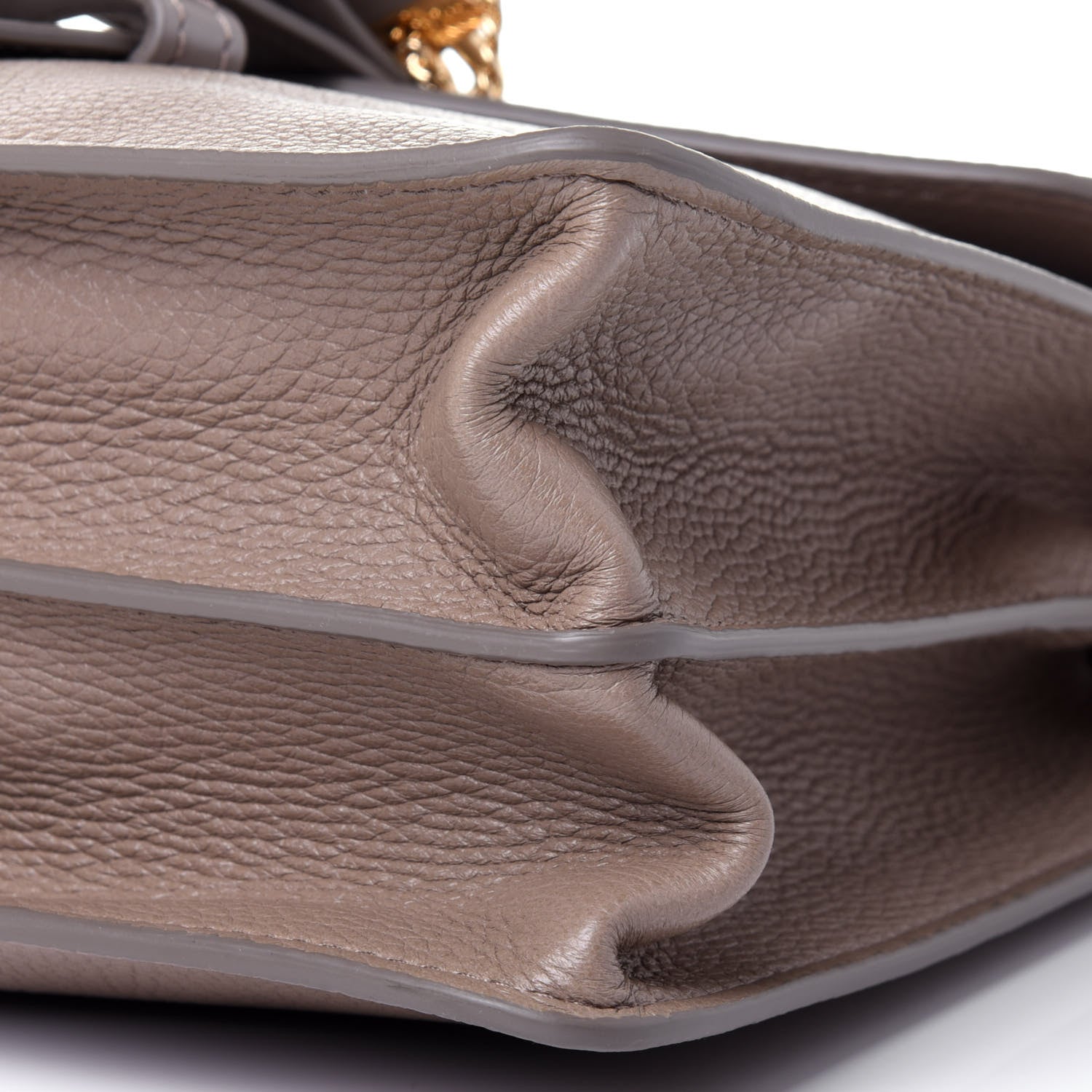 Chloe Shiny Grained Calfskin Medium Aby Day Shoulder Bag Motty Grey 10 of 12