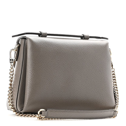 Gucci Dollar Calfskin Interlocking G Top Handle Shoulder Bag Loess 2 of 8