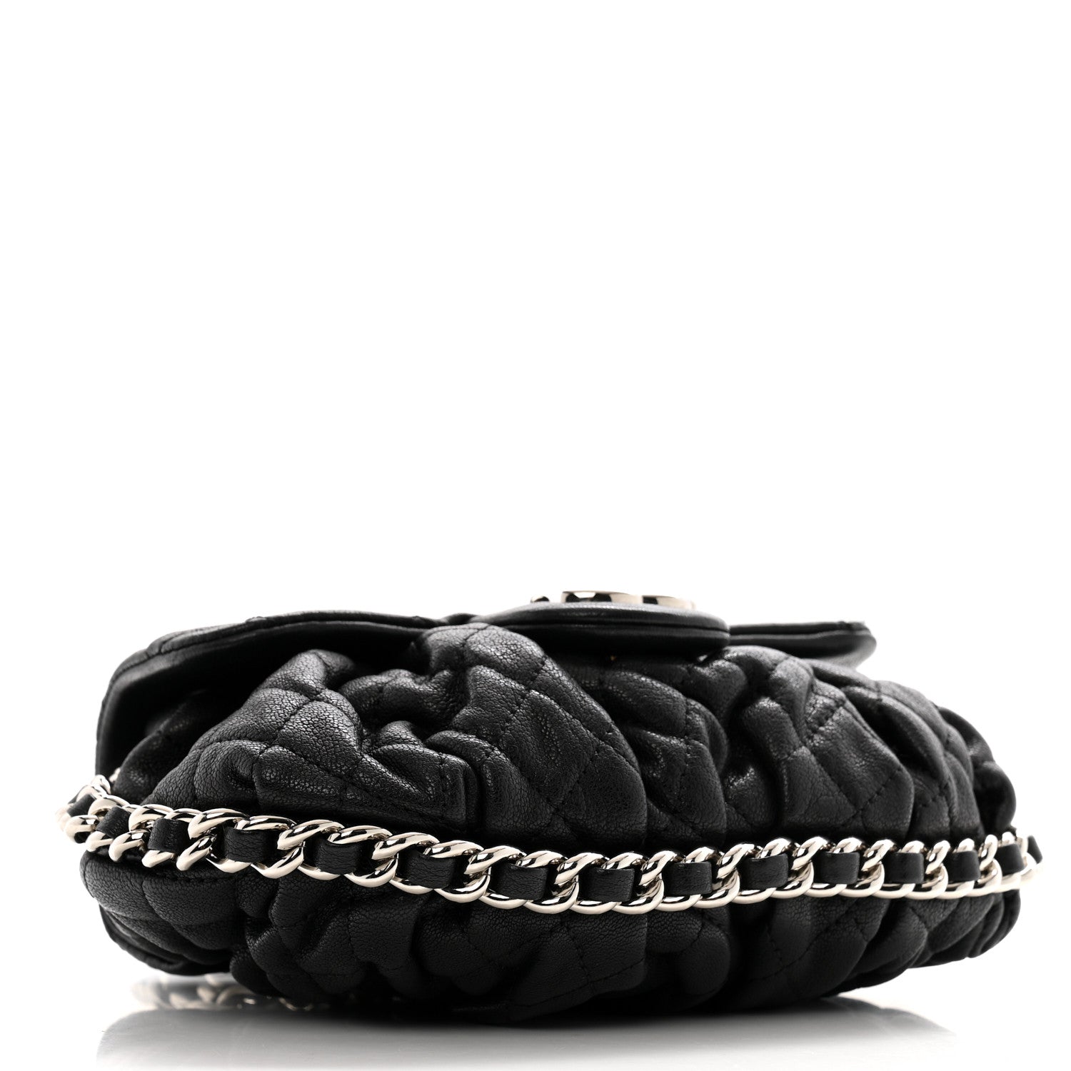 Chanel Washed Lambskin Quilted Mini Chain Around Flap Black 4 of 12