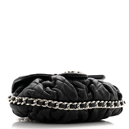 Chanel Washed Lambskin Quilted Mini Chain Around Flap Black 4 of 12
