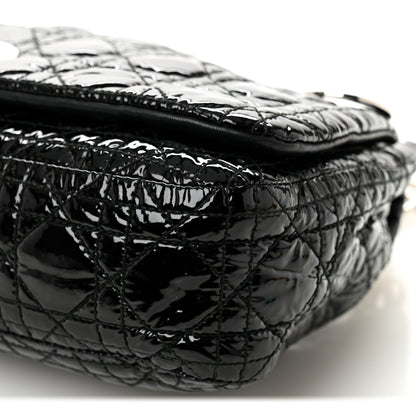 Christian Dior Patent Lambskin Cannage Rendezvous Flap Black 11 of 14