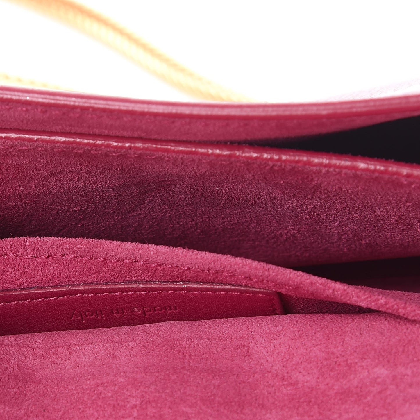 Calfskin Small Classic Y Satchel Fuchsia