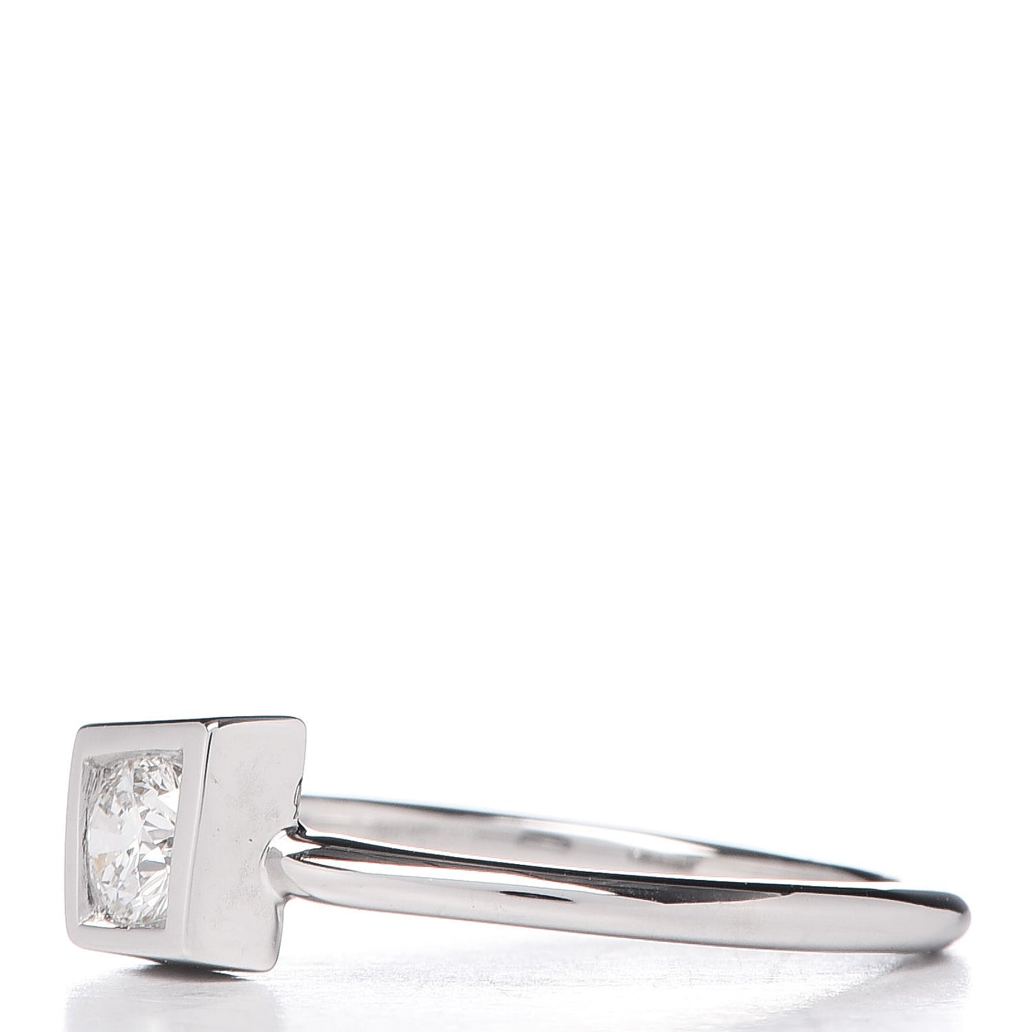18K White Gold Diamond .17ct Frank Gehry Torque Ring 48 4.5