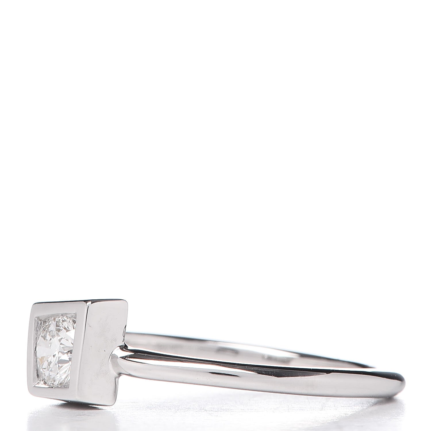 Tiffany 18K White Gold Diamond .17ct Frank Gehry Torque Ring 48 4.5 3 of 6