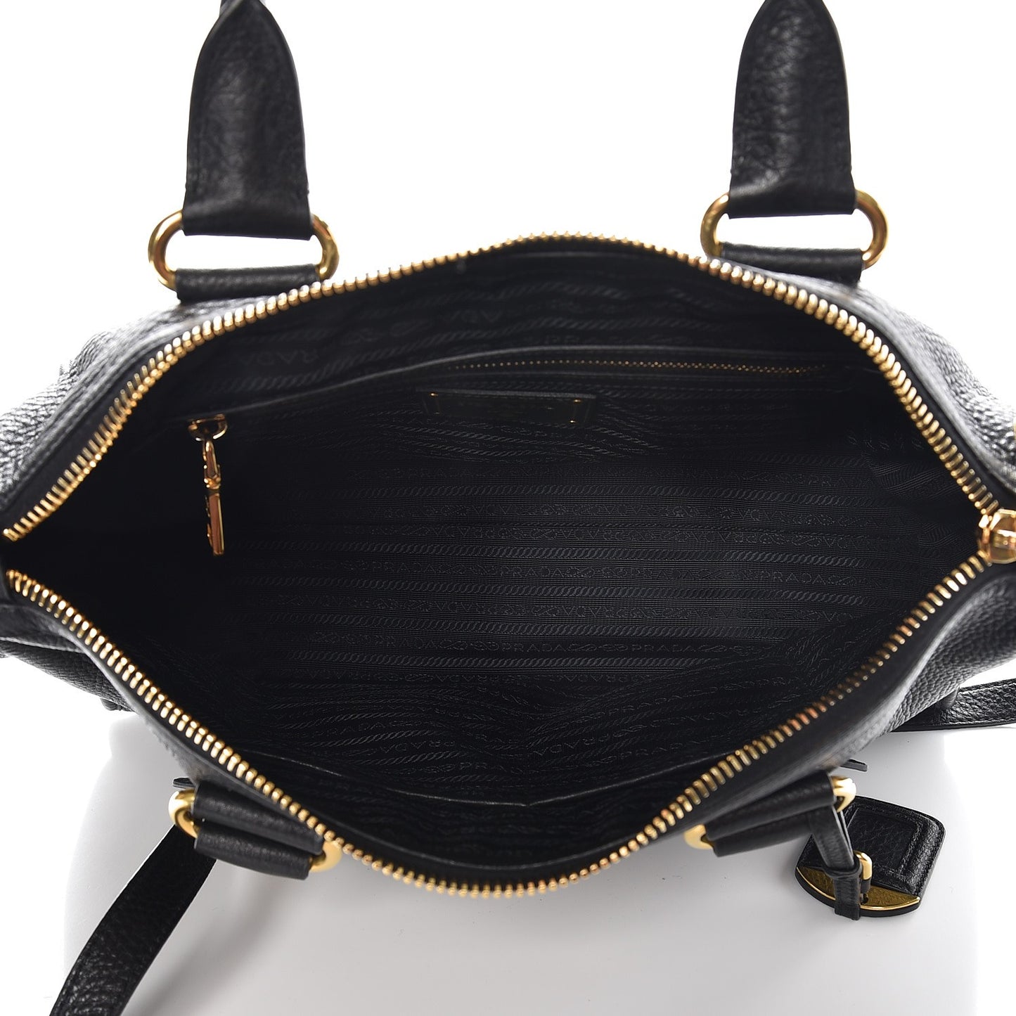Vitello Daino Shopping Satchel Black