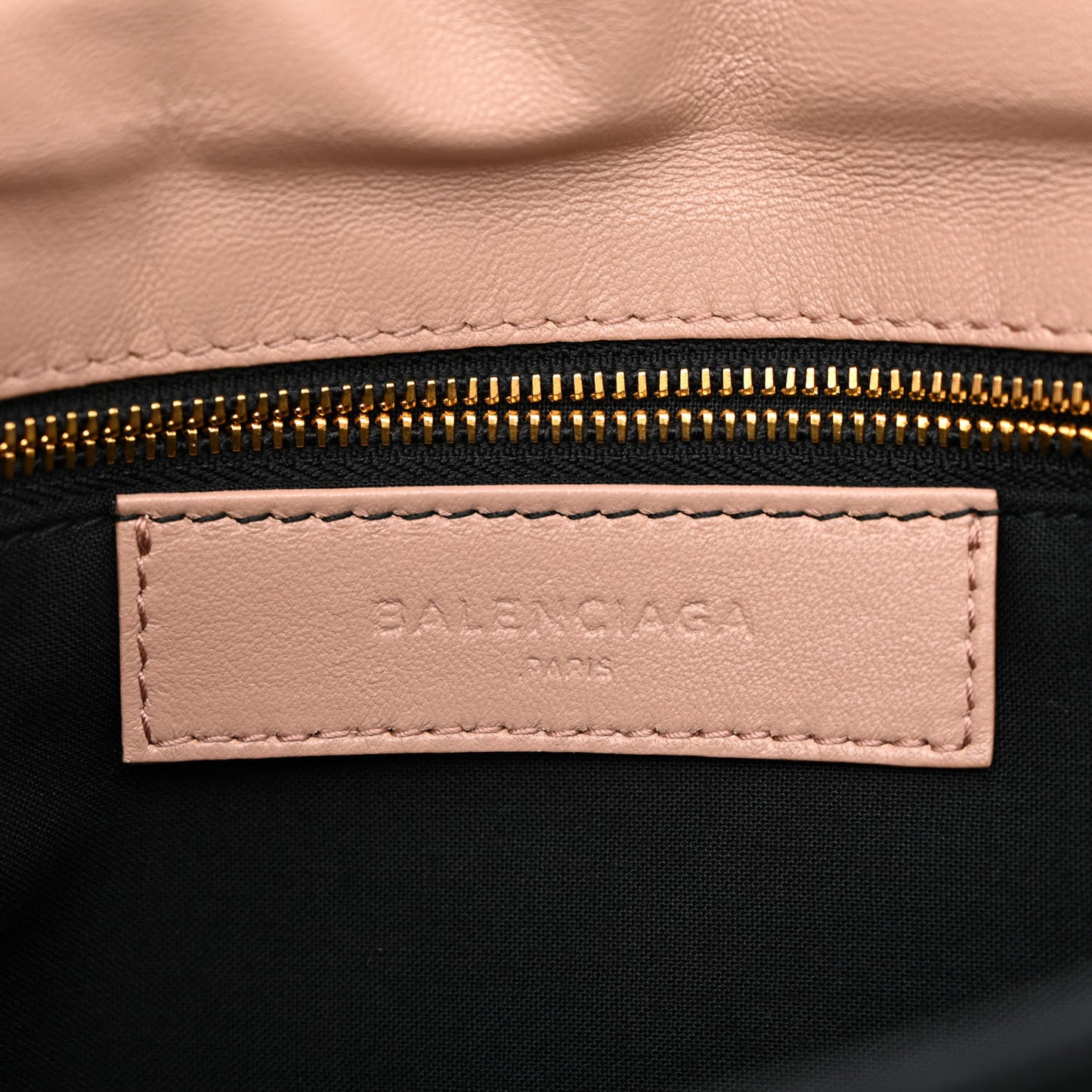 Chevre Gold Metallic Edge Hardware Envelope Clutch Rose Des Sables