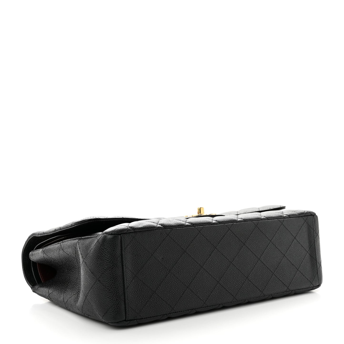 Caviar Quilted Maxi Double Flap Black