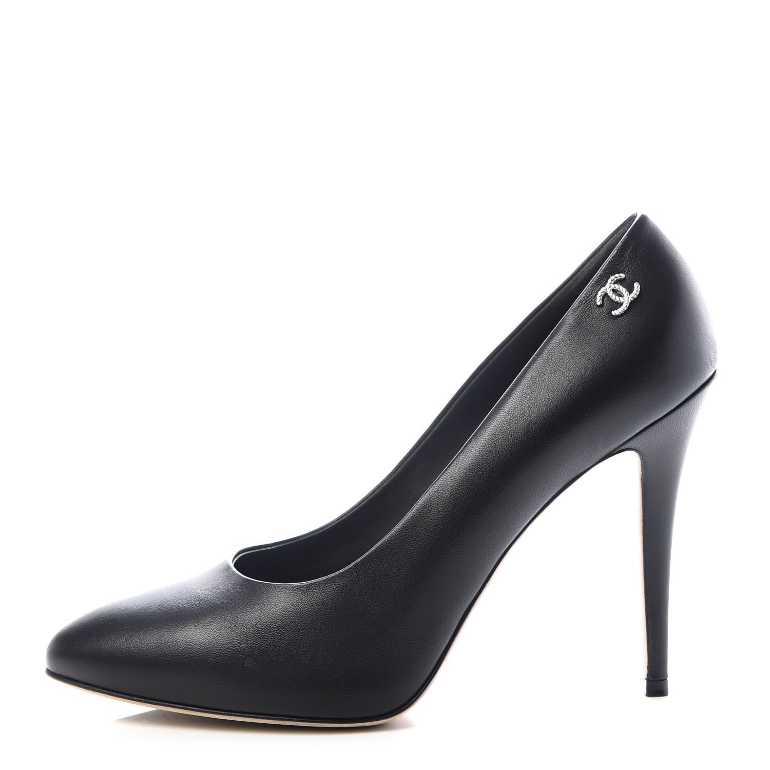 Chanel Lambskin CC Pumps 42 Black 1 of 11
