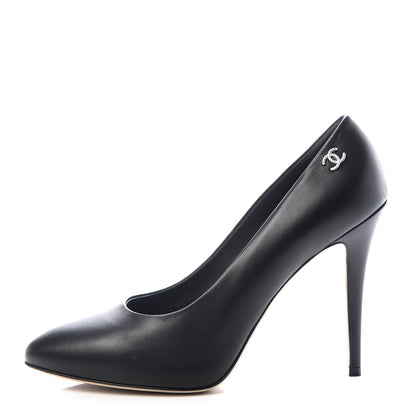 Chanel Lambskin CC Pumps 42 Black 1 of 11