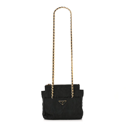 Prada Nylon Tessuto Quilted Shoulder Bag Black 1 of 10