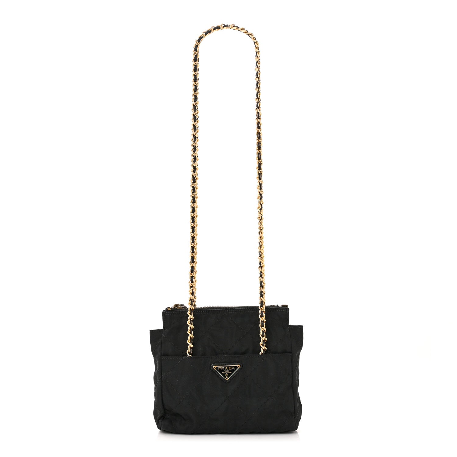 Prada Nylon Tessuto Quilted Shoulder Bag Black 1 of 10