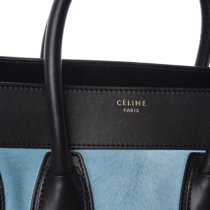 Celine Pony Hair Mini Tri-Color Luggage Glacier Red Black 15 of 15