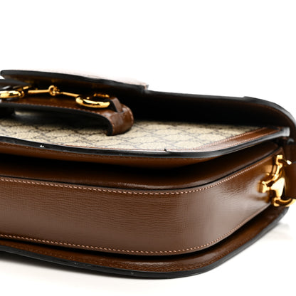 Gucci GG Supreme Monogram Horsebit 1955 Shoulder Bag Beige Brown Sugar 11 of 12