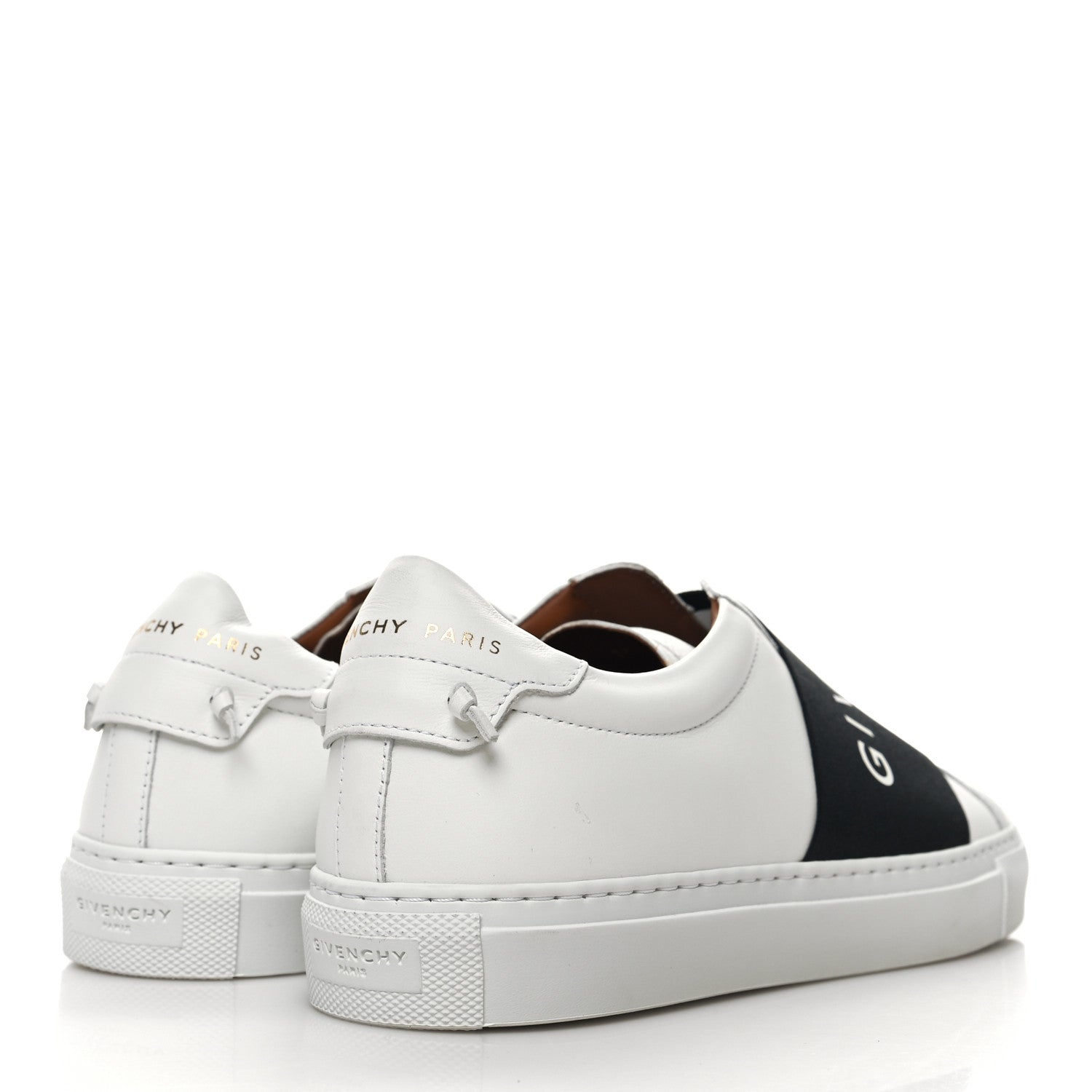 Givenchy Calfskin Band Logo Womens Urban Street Sneakers 39 White Black 4 of 9
