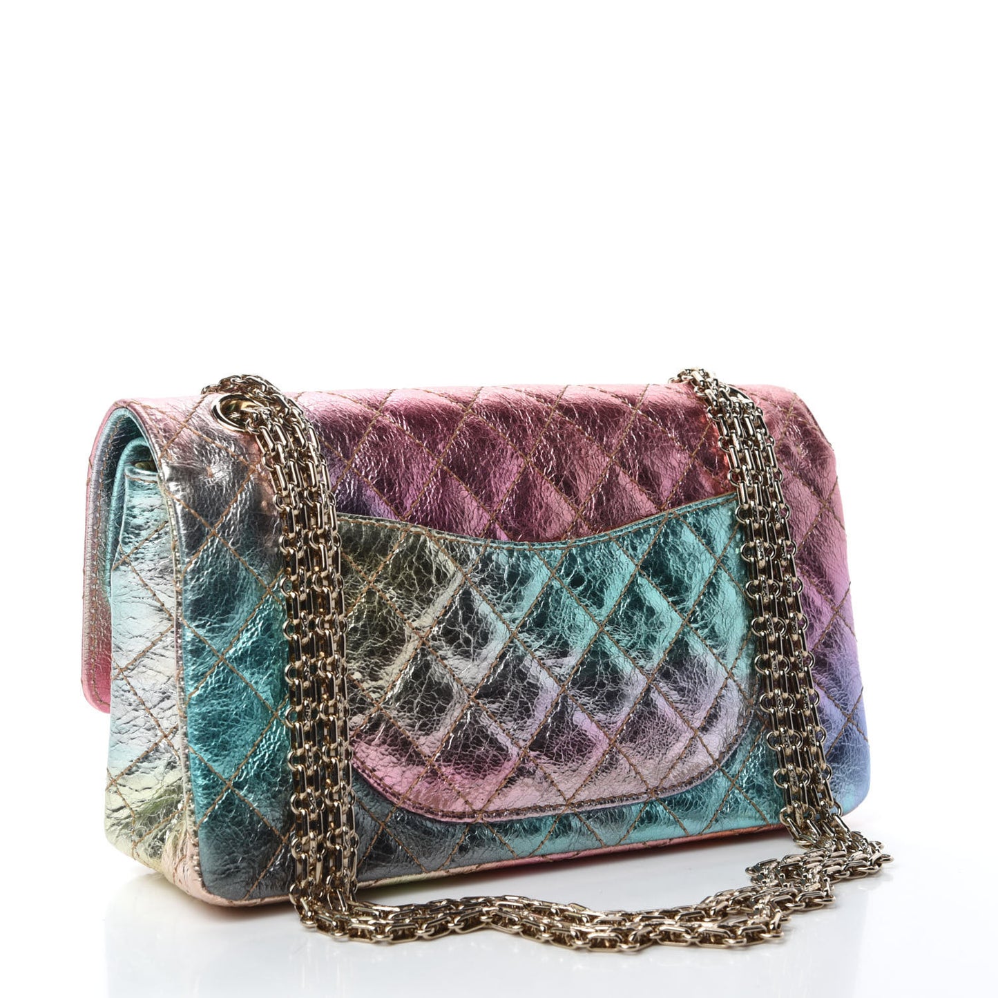 Metallic Goatskin Quilted 2.55 Reissue 225 Flap Multicolor