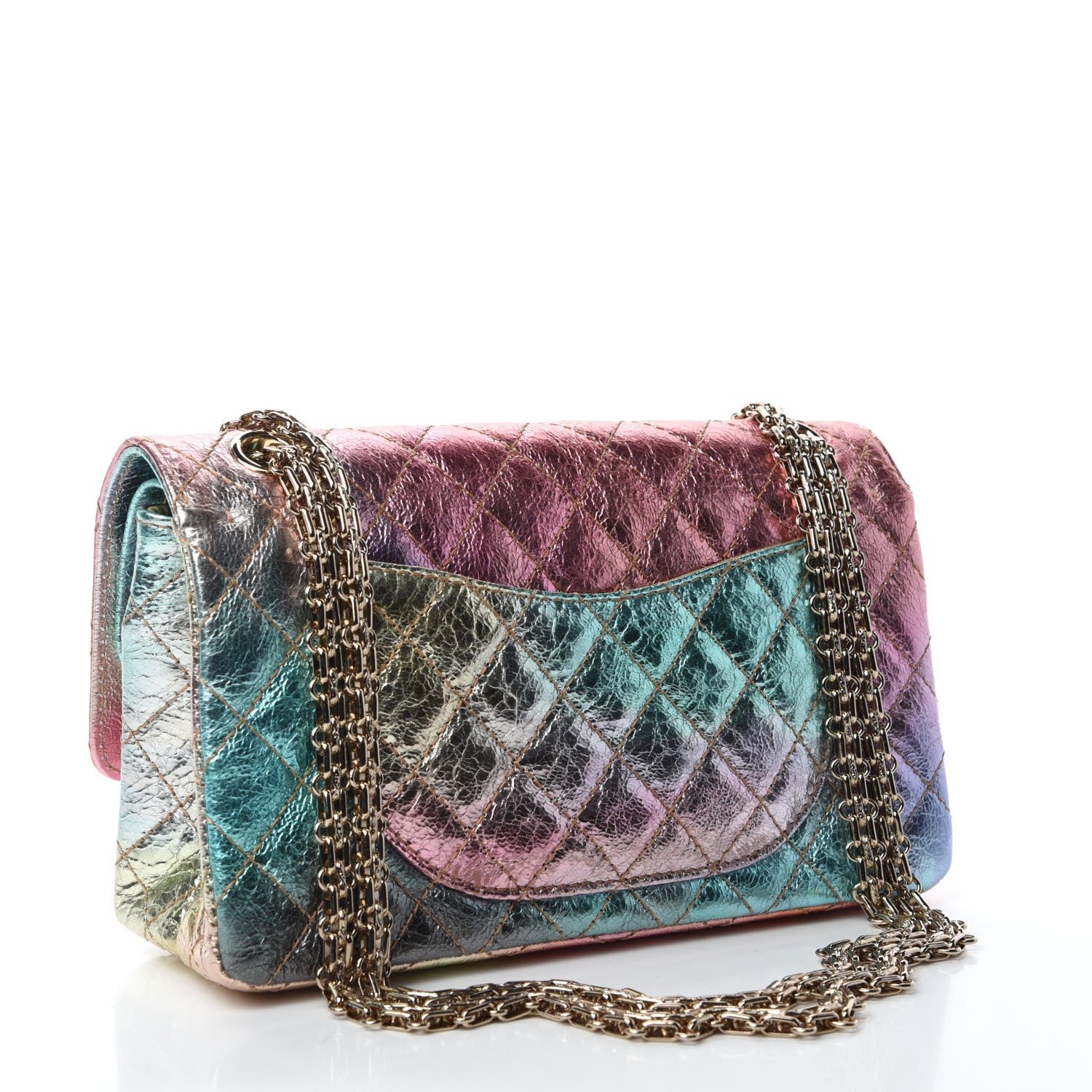 Chanel Metallic Goatskin Quilted 2.55 Reissue 225 Flap Multicolor 3 of 11