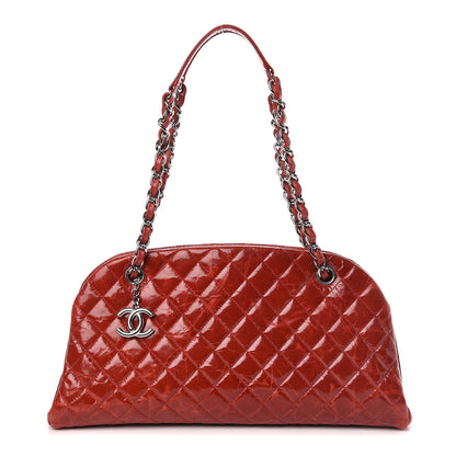 Chanel Glazed Calfskin Quilted Medium Just Mademoiselle Red 1 of 11