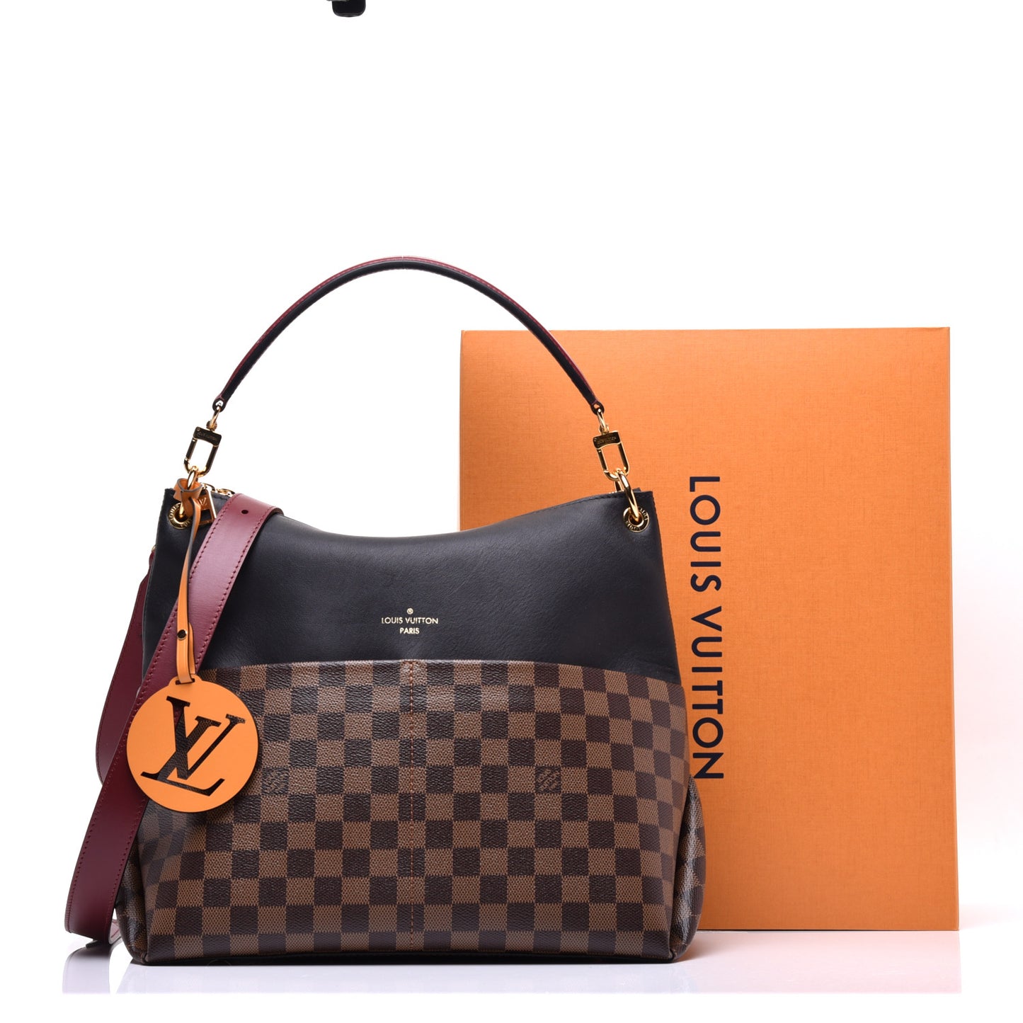 Damier Ebene Calfskin Maida Black