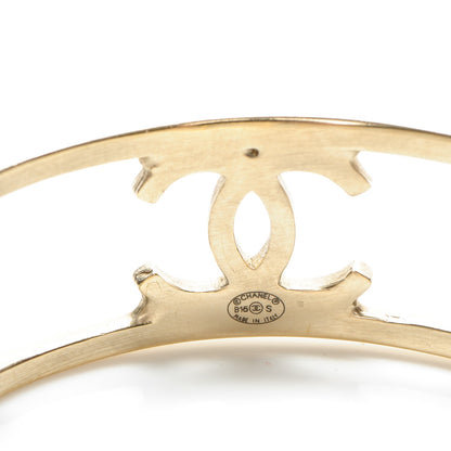 Chanel Metal Logo Cuff Gold 4 of 4