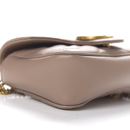 Gucci Calfskin Matelasse Super Mini GG Marmont Shoulder Bag Porcelain Rose 4 of 10