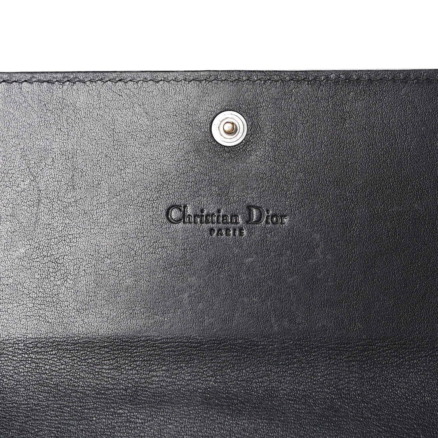 Christian Dior Patent Cannage Rendezvous Wallet Black 5 of 14