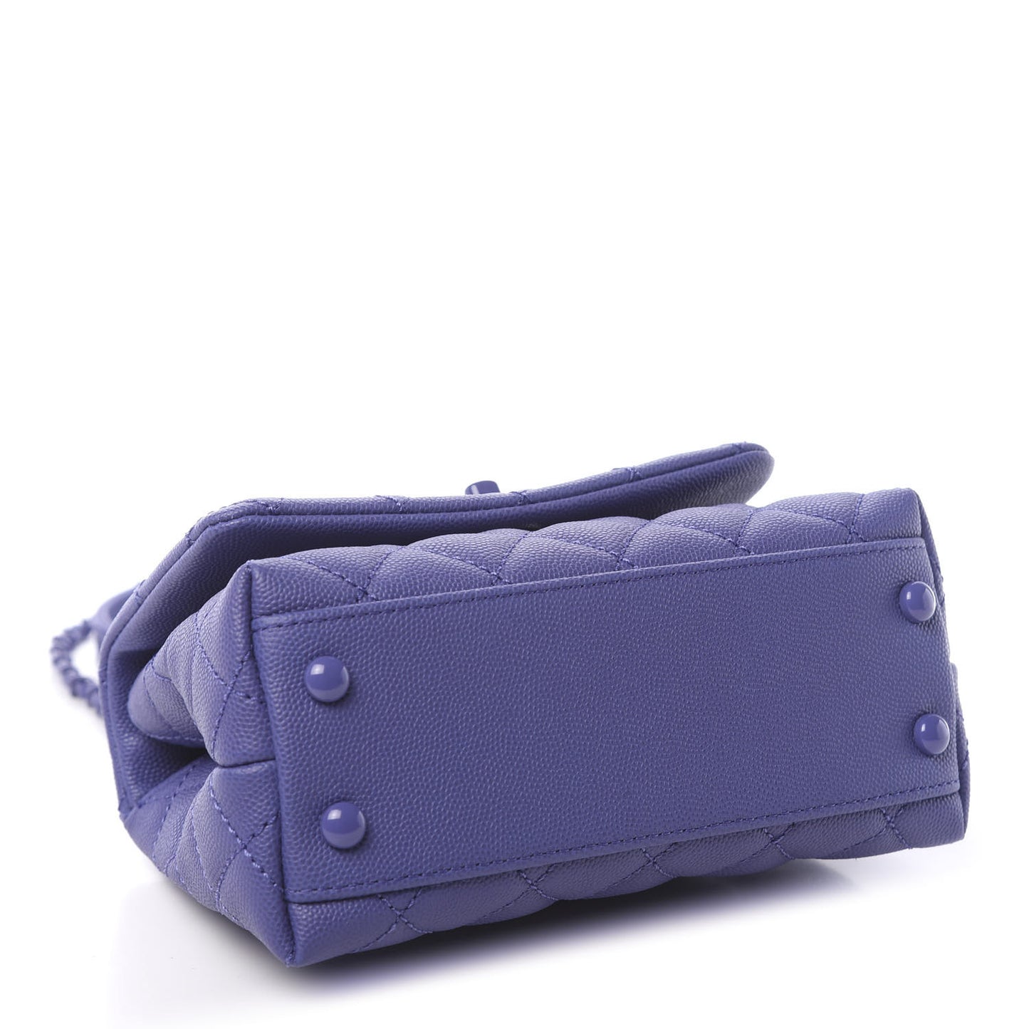 Caviar Quilted Incognito Extra Mini Coco Handle Flap Blue