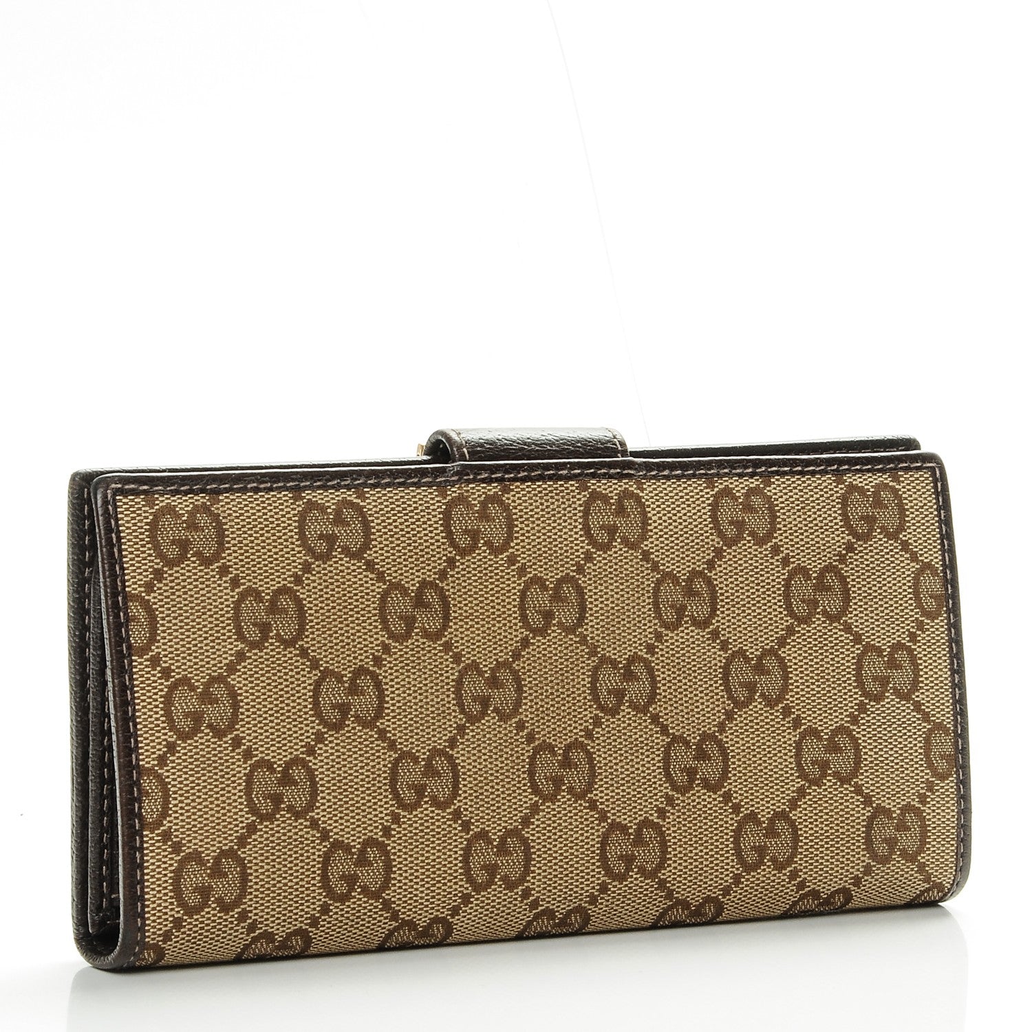 Gucci Monogram Abbey Continental Wallet Dark Brown 3 of 7
