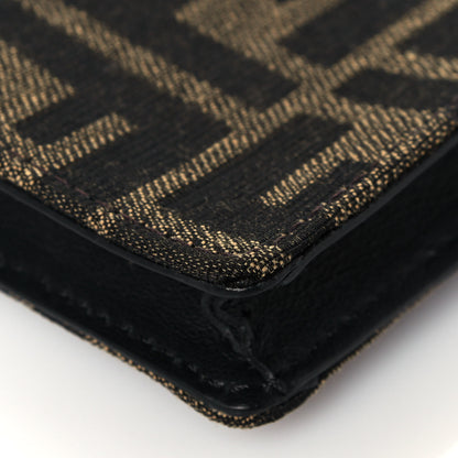 Fendi Recycled Fabric Jacquard Vitello Grace FF 1974 Baguette Belt Pouch Tobacco Moro Black 6 of 12