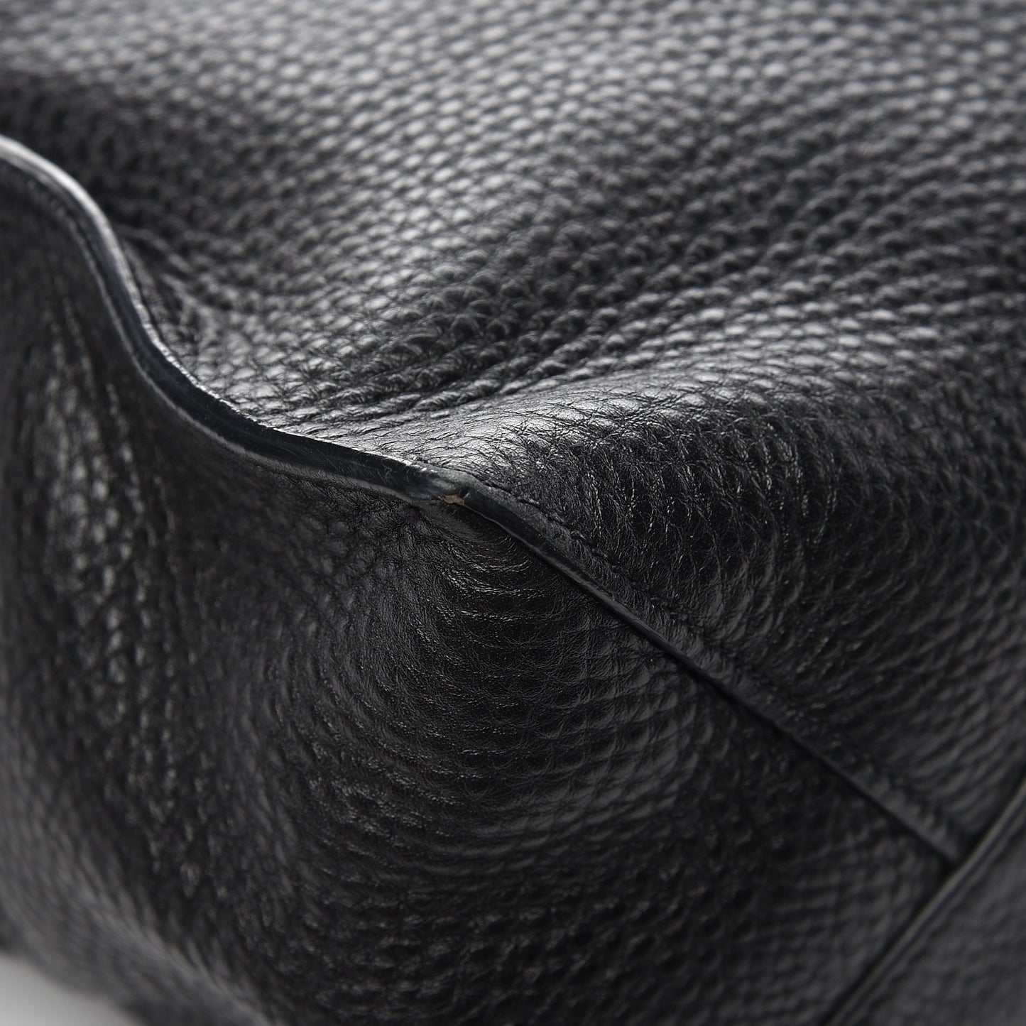 Vitello Daino Tote Nero Black Caramel