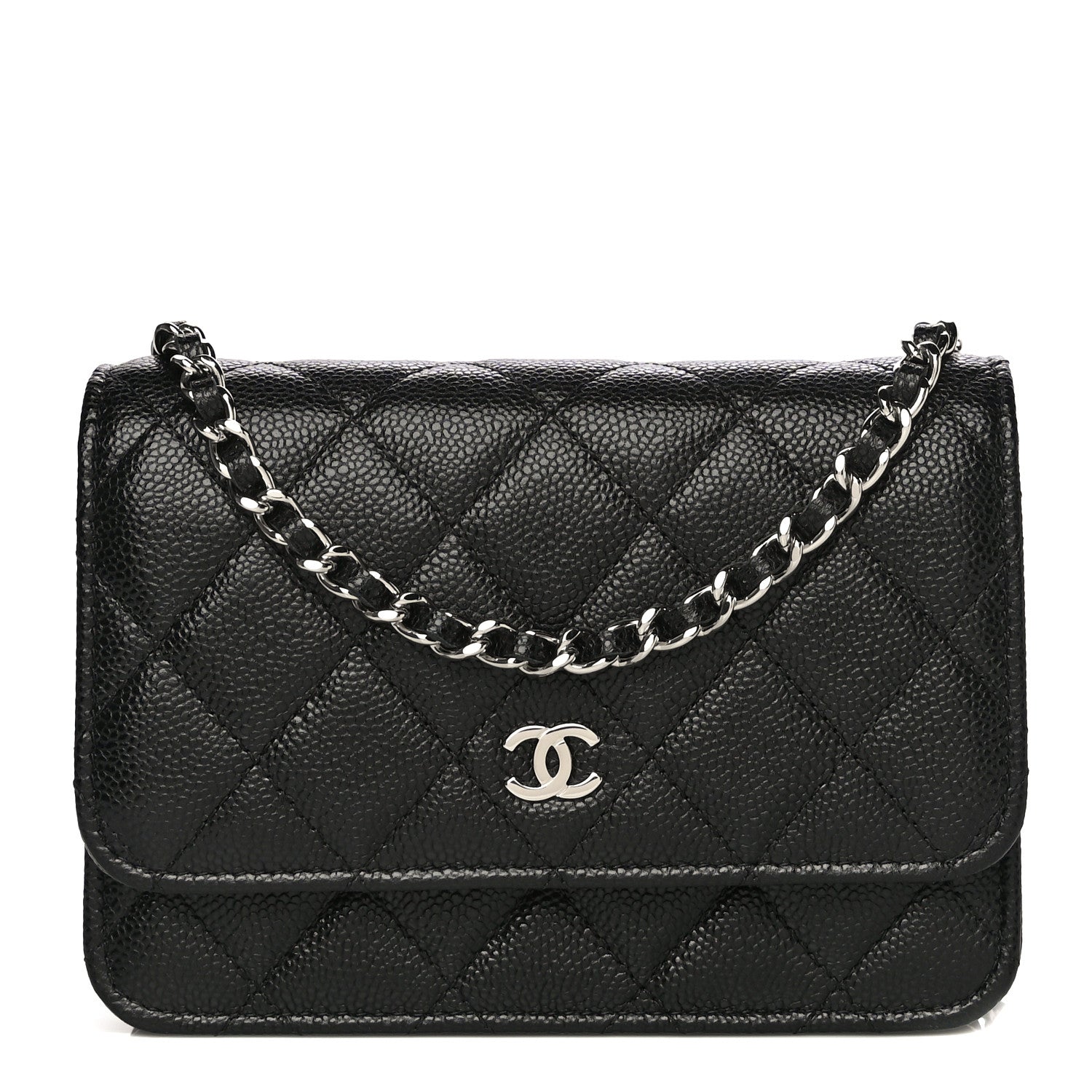 Chanel Caviar Quilted Mini Wallet On Chain WOC Black 1 of 11