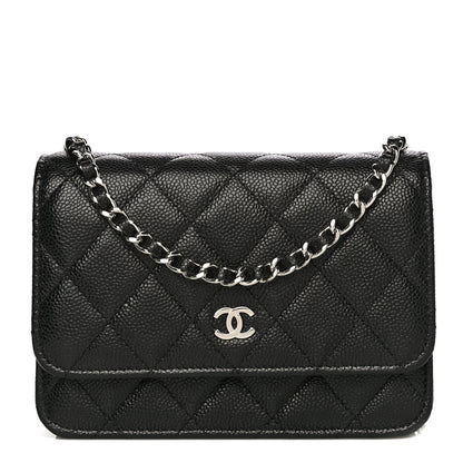 Chanel Caviar Quilted Mini Wallet On Chain WOC Black 1 of 11