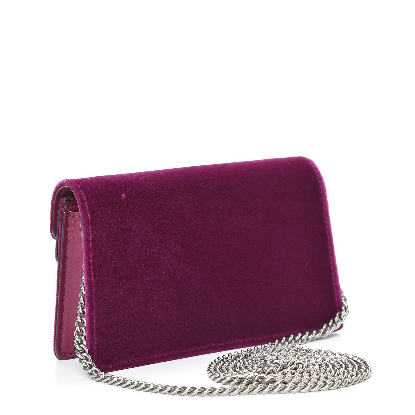 Velvet Super Mini Dionysus Shoulder Bag Fuchsia Violet Cyclamen
